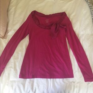 LOFT Pink Cotton Blouse
